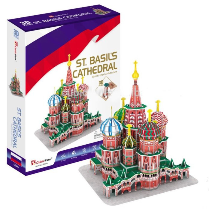 CubicFun 3D puzzle Chrám Vasila Blaženého 92 ks