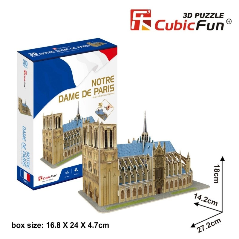 CubicFun 3D puzzle Katedrála Notre Dame 53 ks