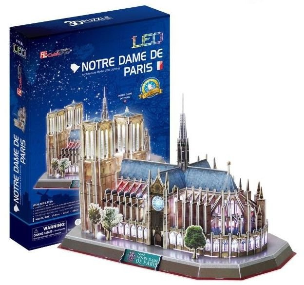 CubicFun 3D puzzle svítící Notre Dame 149 ks