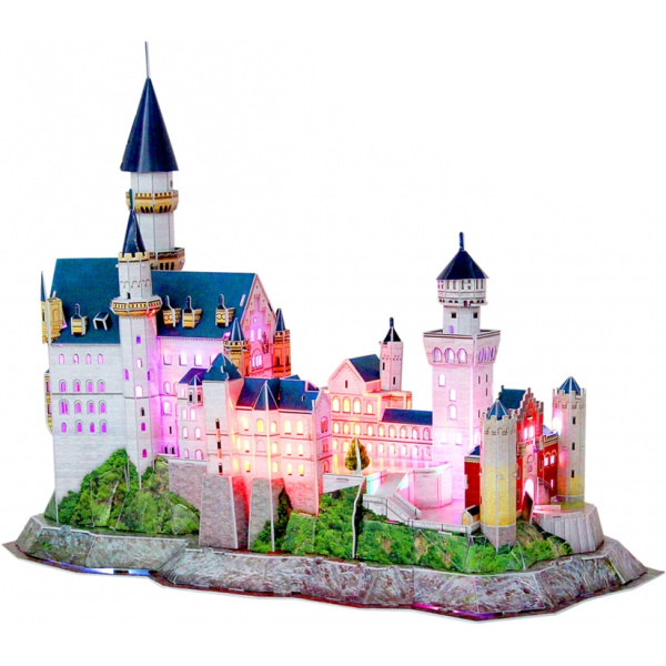 CubicFun 3D puzzle svítící Zámek Neuschwanstein 128 ks