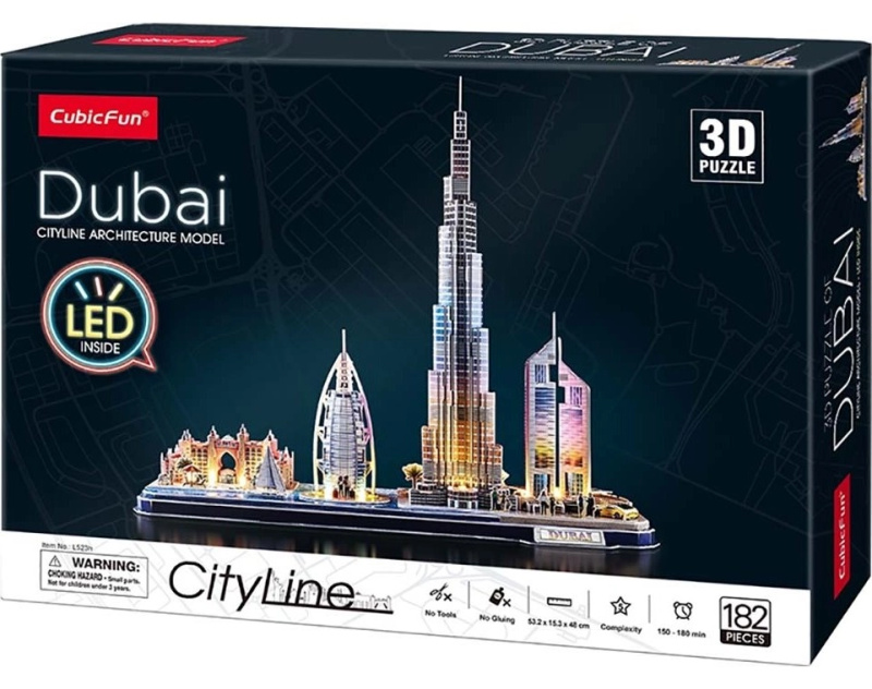 3D LED - Dubai - puzzle z kategorie 60 - 300 dílků