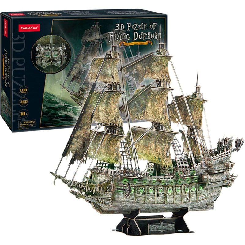 Svítící 3D puzzle Plachetnice Bludný Holanďan od CubicFun