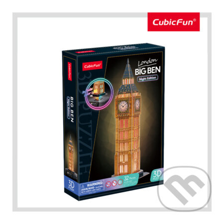Puzzle 3D Big Ben (noční verze)