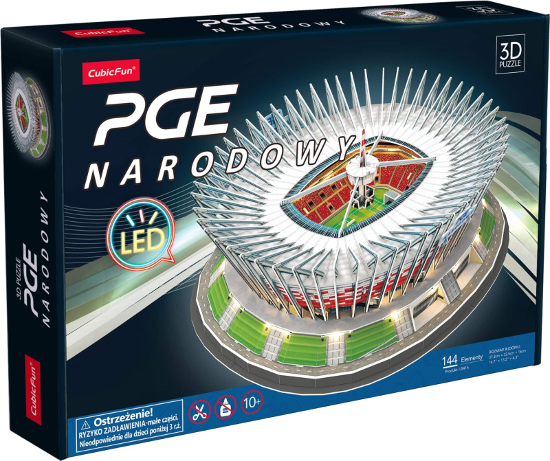 Puzzle 3D PGE Narodowy LED verze