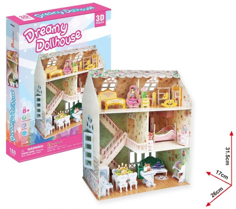 Puzzle 3D domeček pro panenky Dreamy