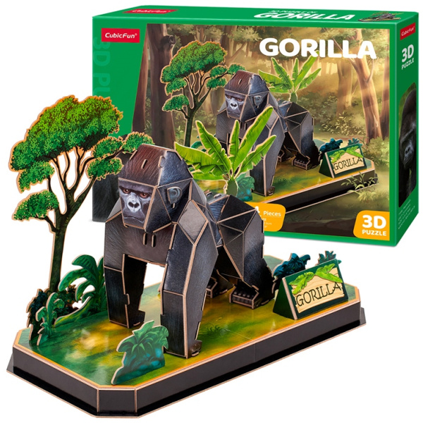CUBICFUN 3D puzzle Gorila 34 dílků