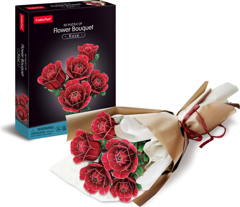 3D puzzle velká kytice růží