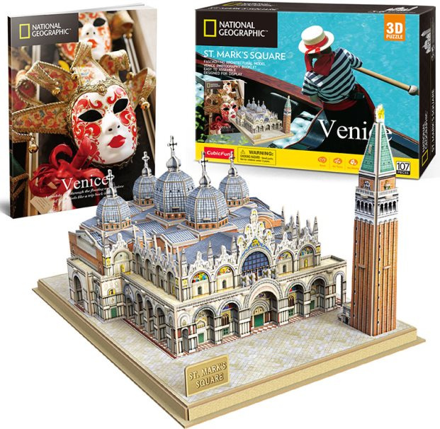 CubicFun 3D puzzle National Geographic: Náměstí svatého Marka 107 ks
