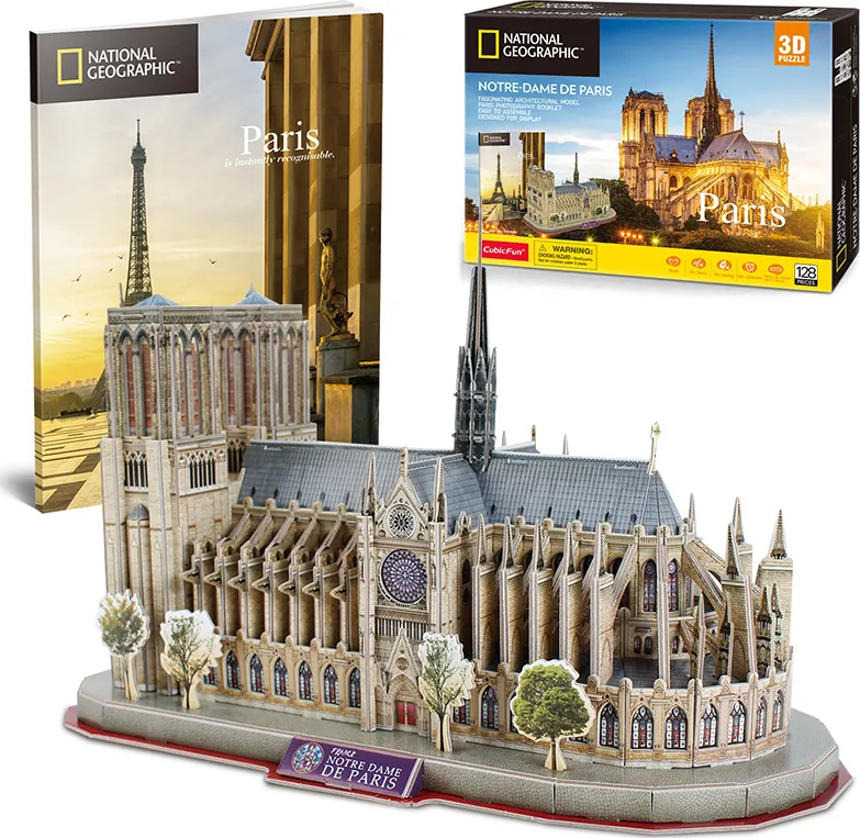 Puzzle 3D NG Notre Dame 128 dílků