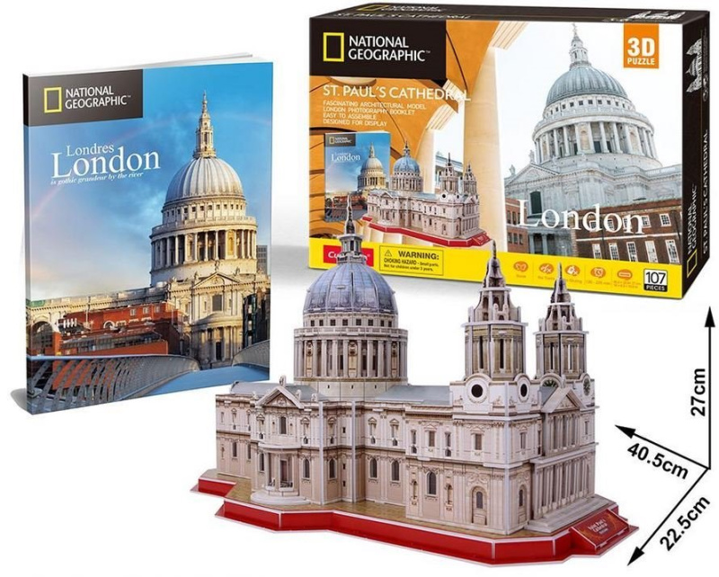 CubicFun 3D puzzle National Geographic: Katedrála svatého Pavla 107 ks