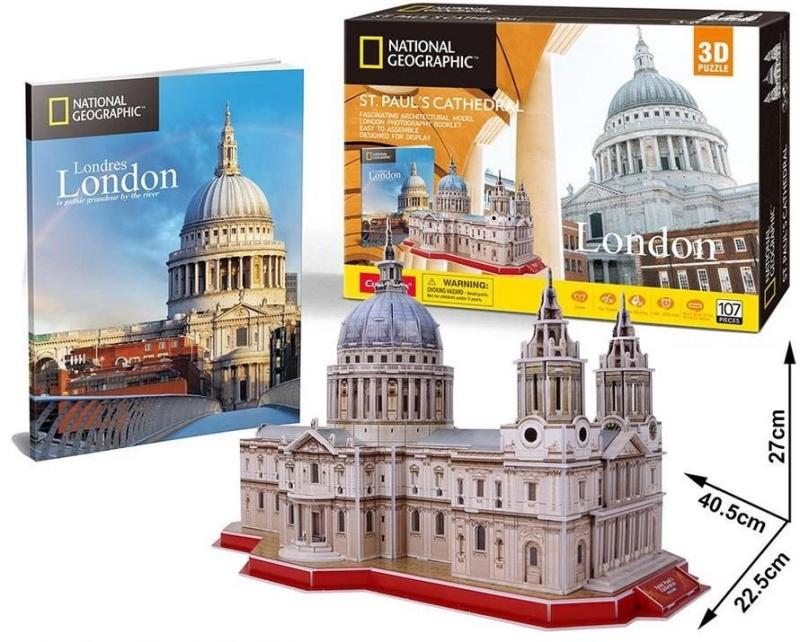 CubicFun 3D puzzle National Geographic: Katedrála svatého Pavla 107 ks