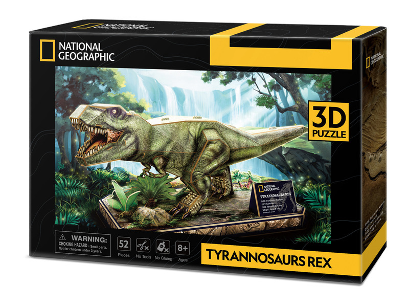 CUBICFUN 3D puzzle National Geographic: Tyrannosaurus Rex 52 dílků