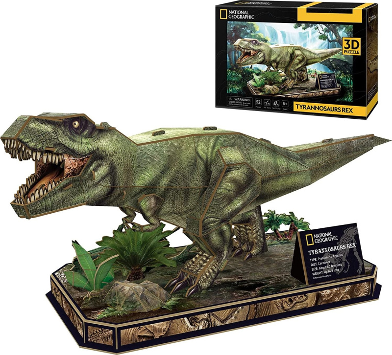 CUBICFUN 3D puzzle National Geographic: Tyrannosaurus Rex 52 dílků
