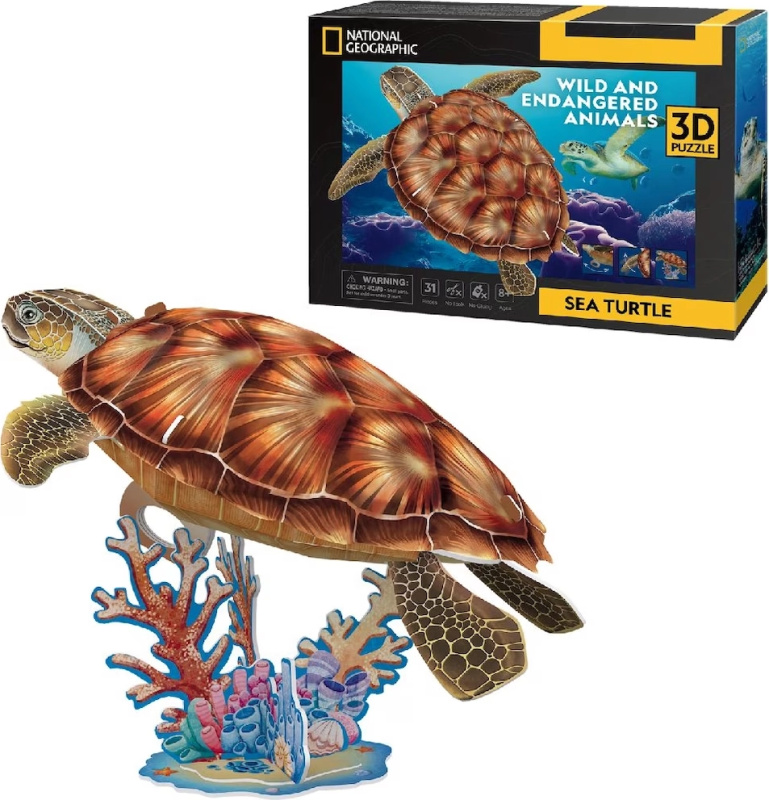 CUBICFUN 3D puzzle National Geographic: Mořská želva 31 dílků