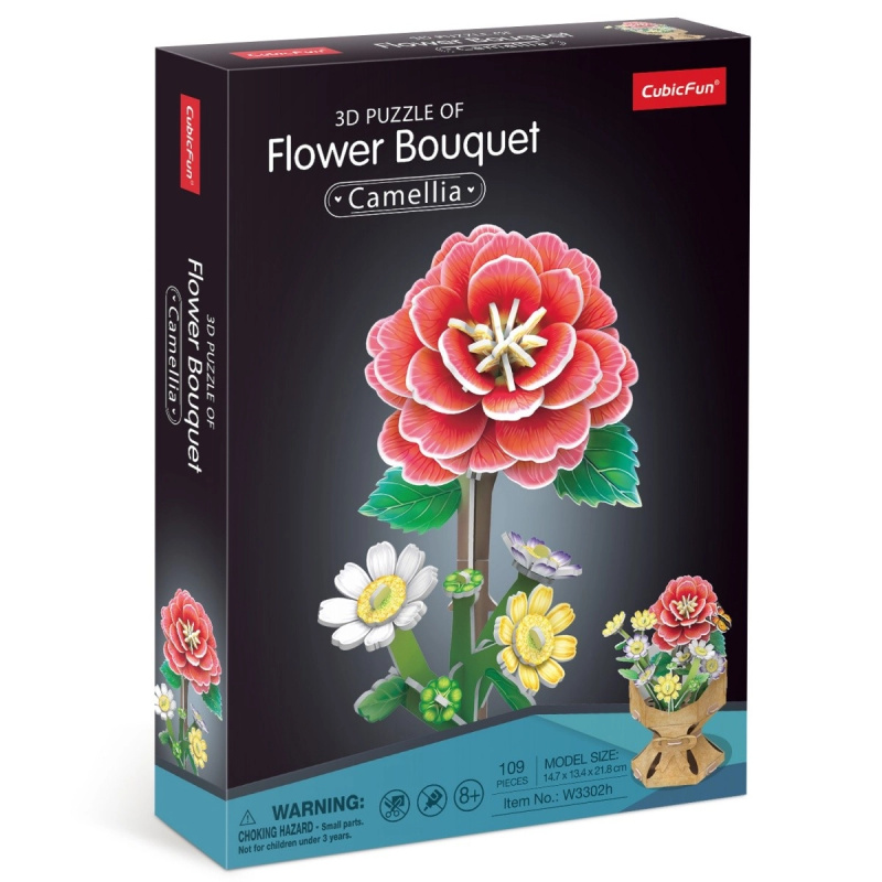 3D puzzle Kytice kamélií
