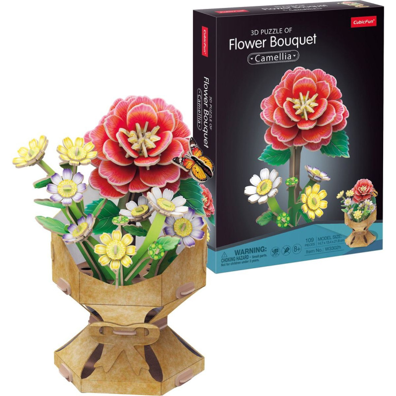 3D puzzle Kytice kamélií