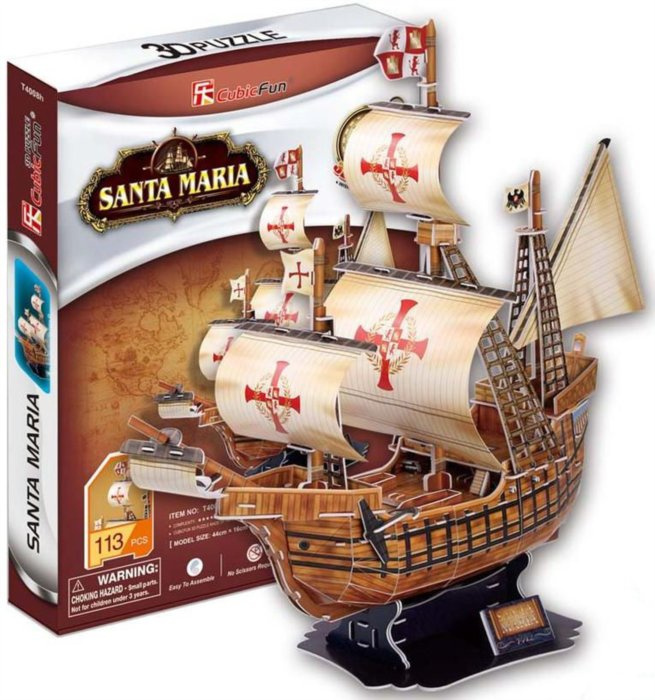 CubicFun 3D puzzle Loď Santa Maria 113 ks