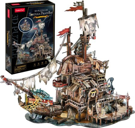 Puzzle 3D Pirátský přístav Tortuga - puzzle z kategorie 3D puzzle