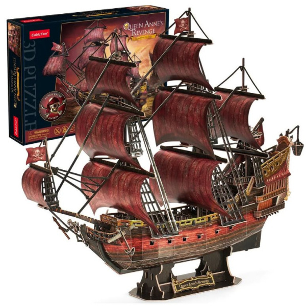 Cubicfun 3D puzzle Plachetnice Queen Anne's Revenge 391 dílků