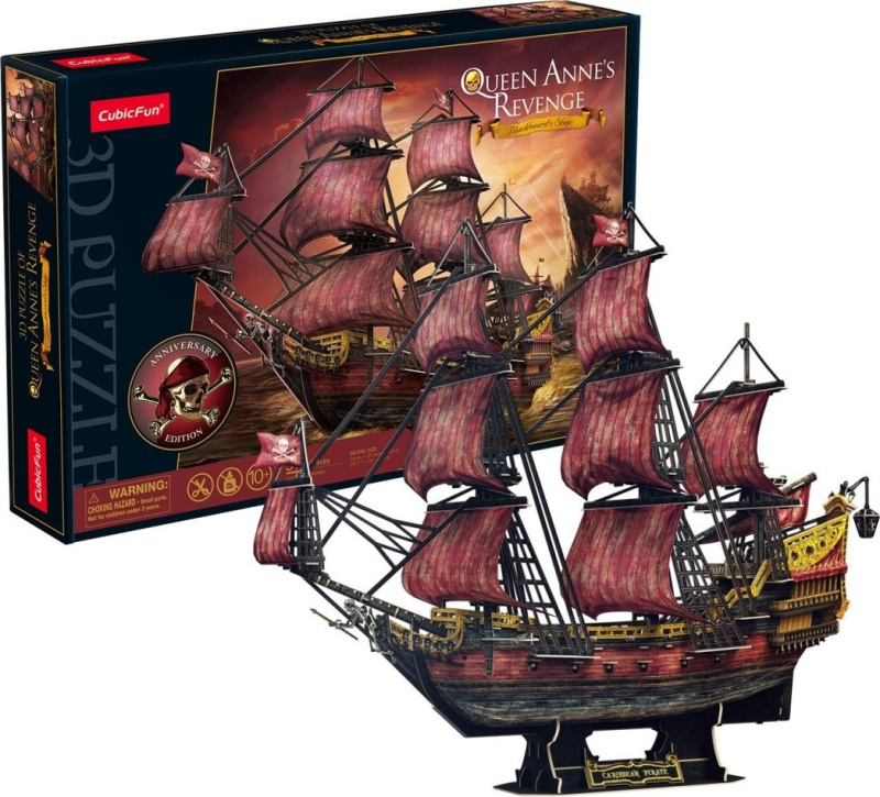 Cubicfun 3D puzzle Plachetnice Queen Anne's Revenge 391 dílků