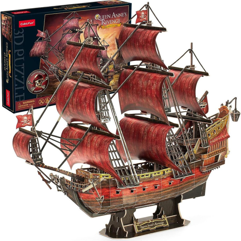 Cubicfun 3D puzzle Plachetnice Queen Anne's Revenge 391 dílků
