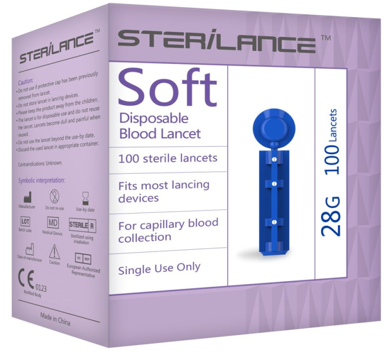 STERILANCE SOFT lancety pro glukometry Easygluco a GlucoLab 100 ks