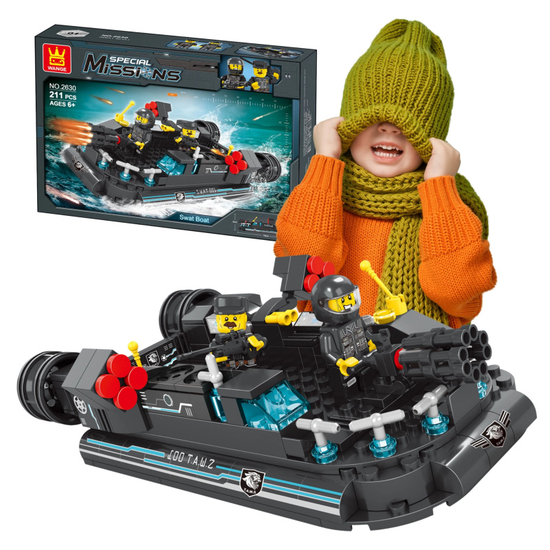 Policejní člun swat – stavebnice pro děti