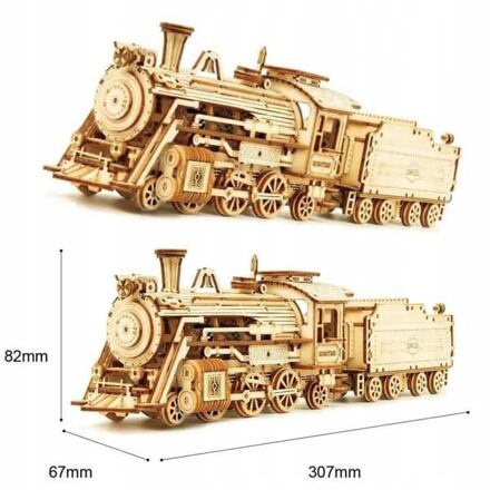 Robotime 3D dřevěné puzzle Parní lokomotiva Prime Steam Express 1:80 308 ks