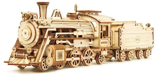 Robotime 3D dřevěné puzzle Parní lokomotiva Prime Steam Express 1:80 308 ks