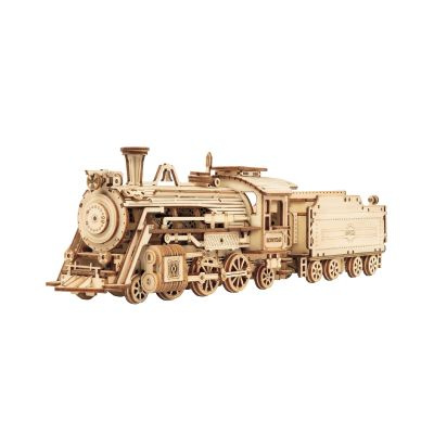 Robotime 3D dřevěné puzzle Parní lokomotiva Prime Steam Express 1:80 308 ks