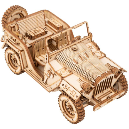 Armádní džíp - 3D dřevěné puzzle
