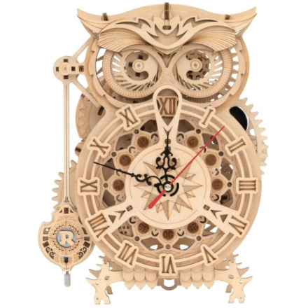 Robotime Rokr Soví hodiny LK503 161ks LK503