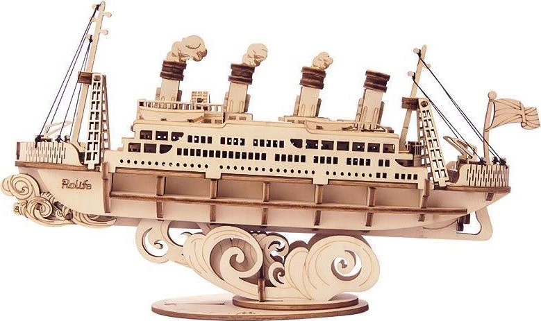 Robotime dřevěné 3D puzzle Zaoceánský parník TG306 145 ks