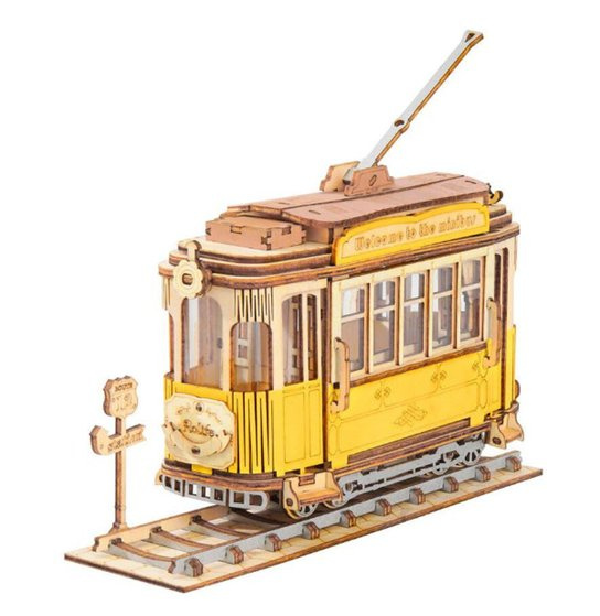 Robotime Rolife 3D Dřevěná Tramvaj TG505 145 ks