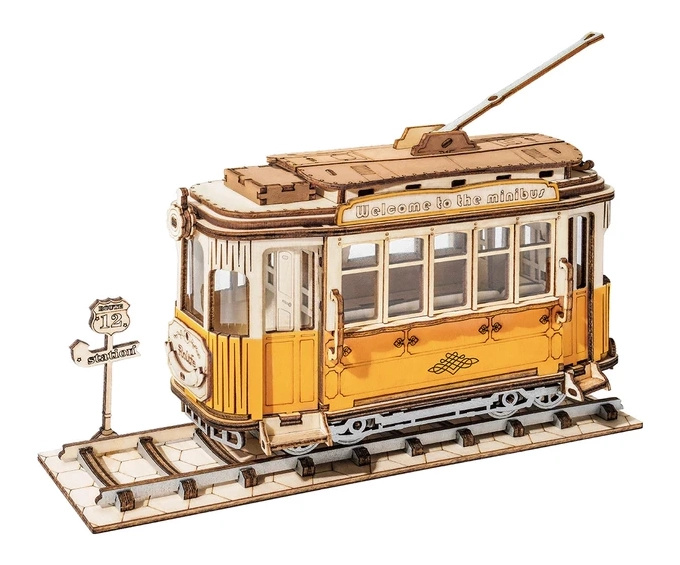 Robotime Rolife 3D Dřevěná Tramvaj TG505 145 ks