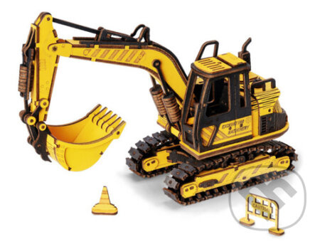 Robotime Rokr 3D dřevěné puzzle Bagr 395 ks
