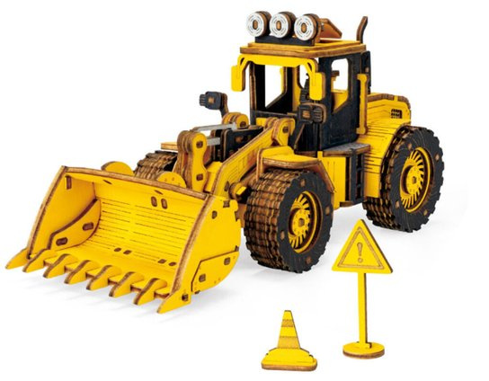 Robotime Rokr 3D dřevěné puzzle Buldozer 211 ks