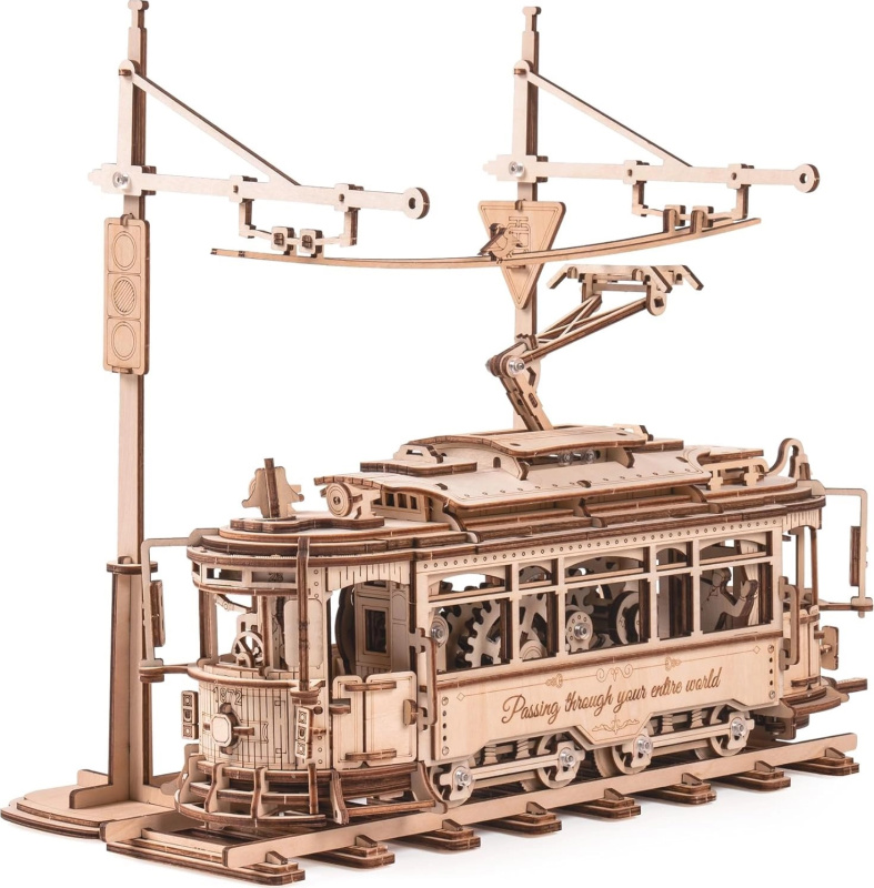 Robotime Rokr 3D dřevěné puzzle Lisabonská tramvaj č.28, 374 ks