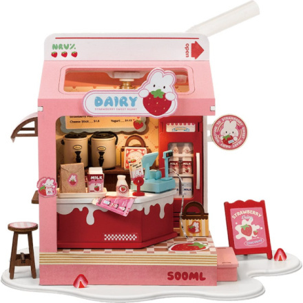 RoboTime miniatura domečku Mléčný bar Strawberry