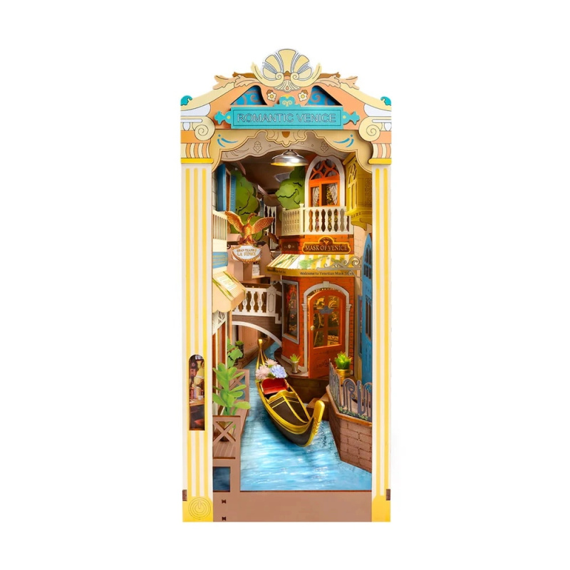 RoboTime 3D Puzzle Zarážka na knihy "Falling Sakura" dřevěná