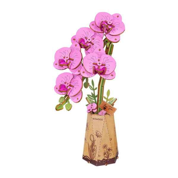 Dřevěná květina - Orchidej Robotime