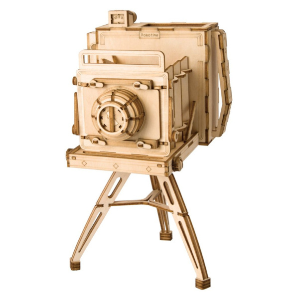 Dřevěné 3D puzzle Historický fotoaparát