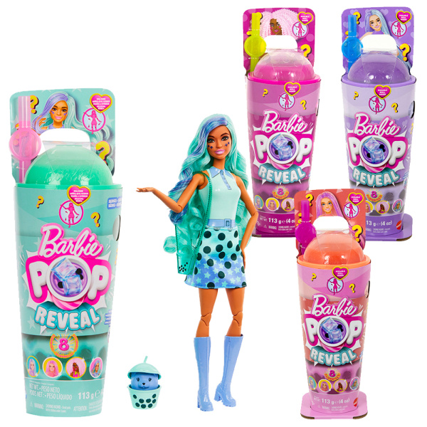 Barbie Pop Reveal Bubble Tea Panenka s 8 překvapeními - více druhů