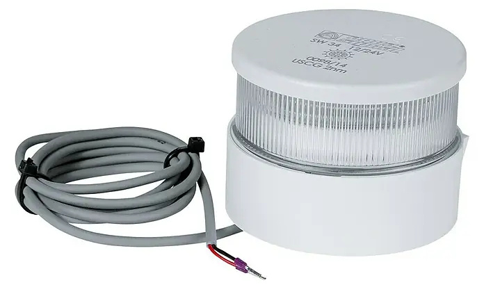 Navigační světlo pro lodě Aqua Signal Serie 34 / 1 W / neutrální bílá / bílá Varianta: ivi1
