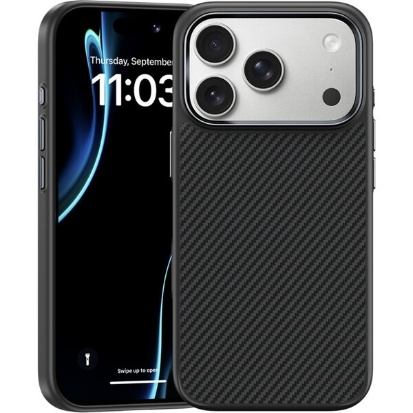 Benks ArmorPro 600D Kevlar MagSafe kryt iPhone 17 Pro Black