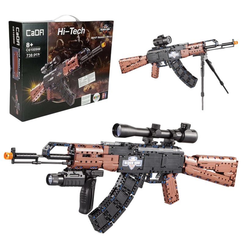 Stavebnice CaDA – stavebnicová puška AK-47 z 738 dílků