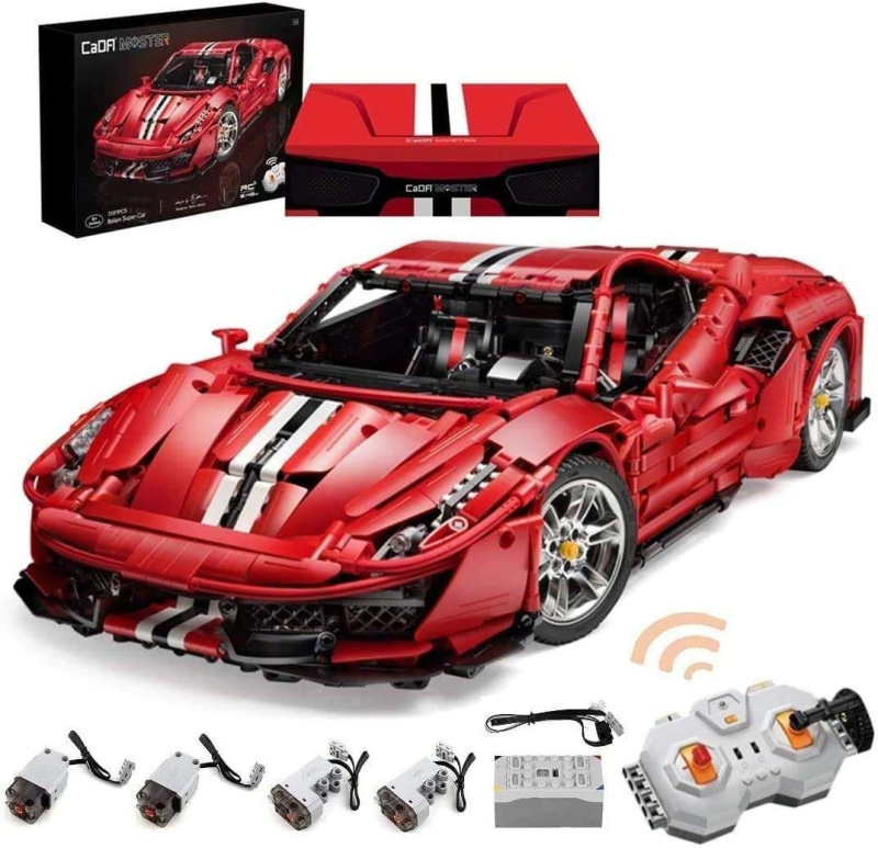 Stavebnice CaDA Master RC sportovní auto Italian Super Car 1:8, 3187 dílků