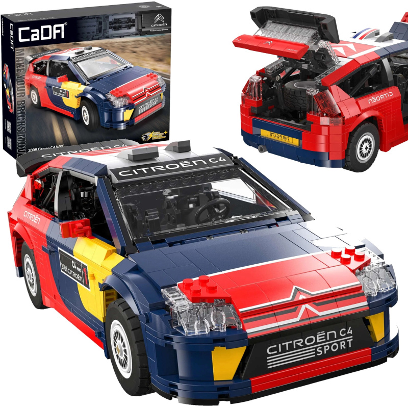 Stavebnice CADA závodní vůz CITROËN C4 WRC 1:12 (1569 dílků)