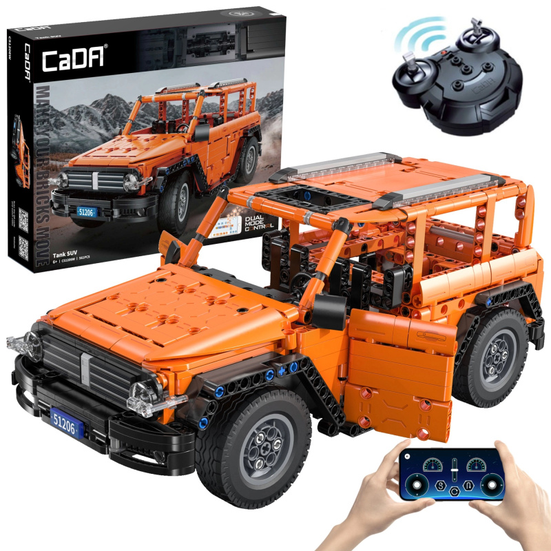 Stavebnice CADA terénní auto Tank SUV 1:12, 561 dílků, RC