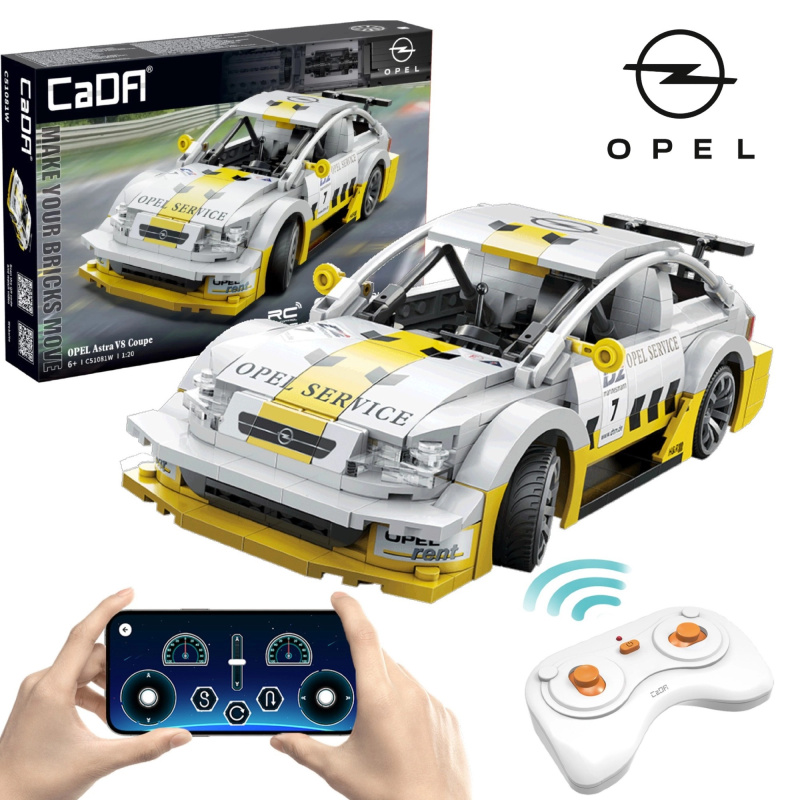 Stavebnice CaDA RC závodní auto OPEL Astra V8 Coupe Dual Mode 330 dílků